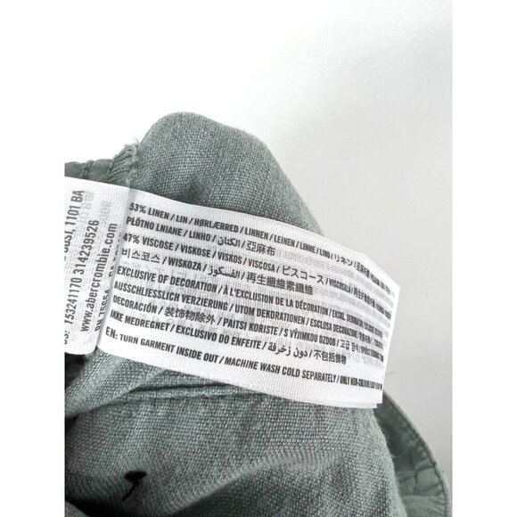Abercrombie & fitch green linen shorts - Picture 6 of 7